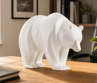 Escultura Oso Minimalista 15 cm - Ariz Creativo