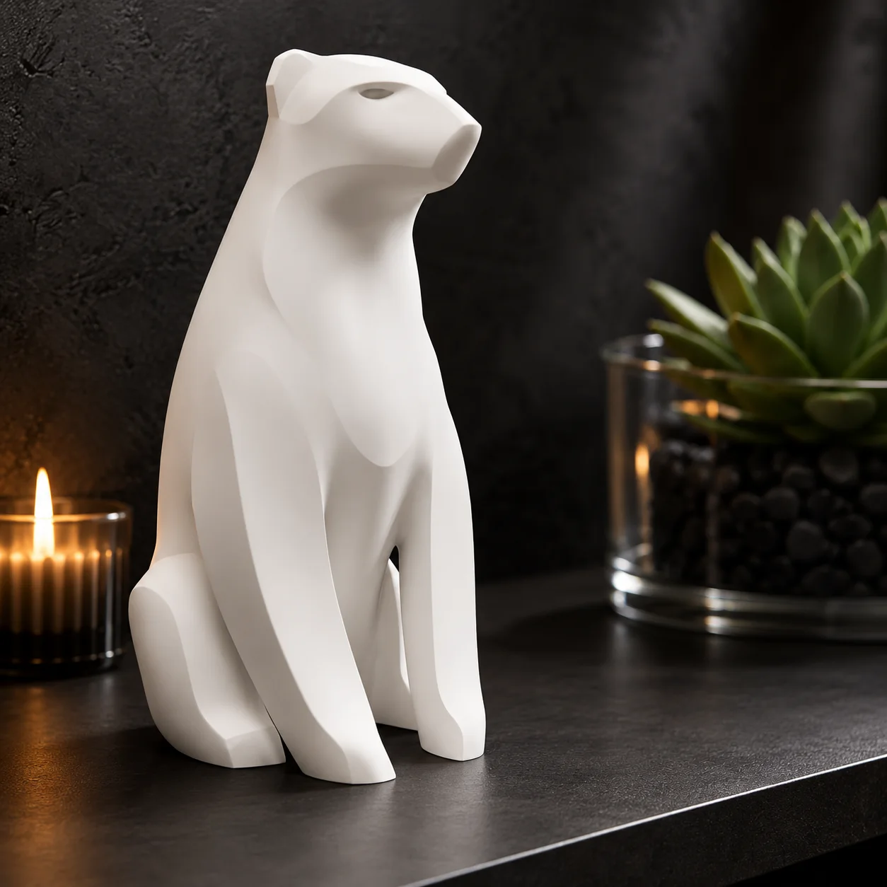 Detalle de Escultura Oso Polar 15 cm