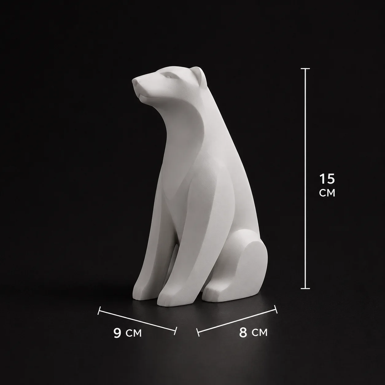 Escultura Oso Polar 15 cm - Ariz Creativo