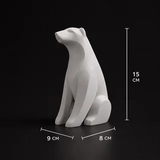 Escultura Oso Polar 15 cm - Ariz Creativo