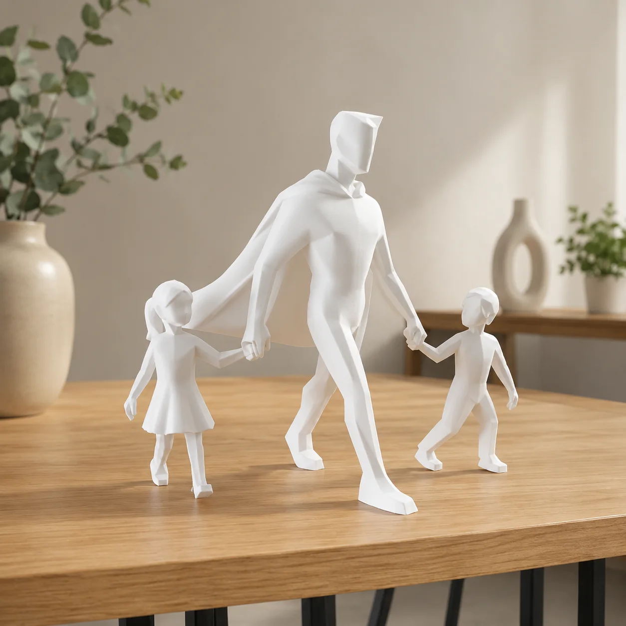 Escultura Padre con Hijos - Ariz Creativo