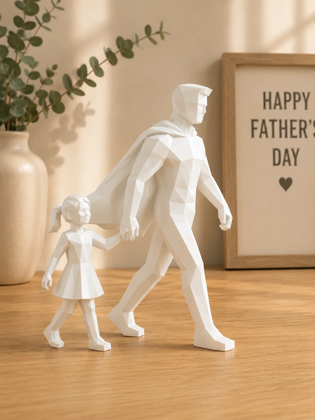 Detalle de Escultura Padre con Hijos