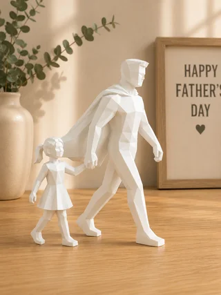 Escultura Padre con Hijos - Ariz Creativo