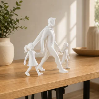 Escultura Padre con Hijos - Ariz Creativo