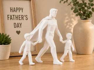 Escultura Padre con Hijos - Ariz Creativo