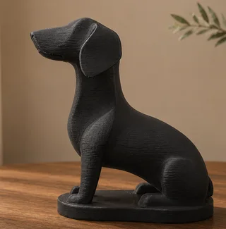 Escultura Perro Sentado 13 cm - Ariz Creativo
