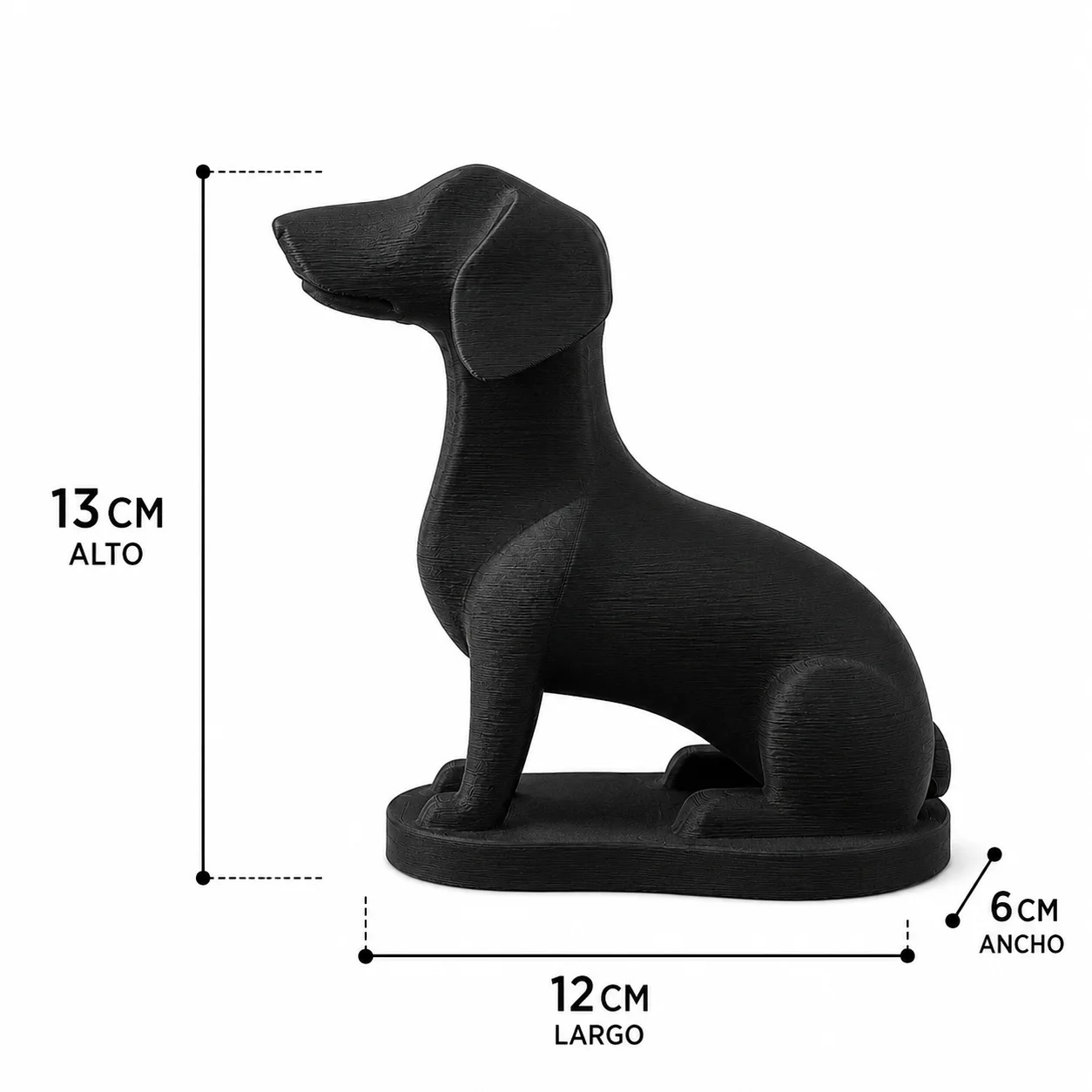 Escultura Perro Sentado 13 cm - Ariz Creativo