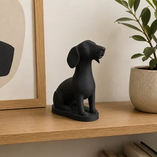 Escultura Perro Sentado 13 cm - Ariz Creativo