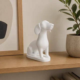 Escultura Perro Sentado 13 cm - Ariz Creativo