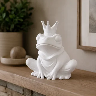 Escultura Rana Rey con Corona - Ariz Creativo
