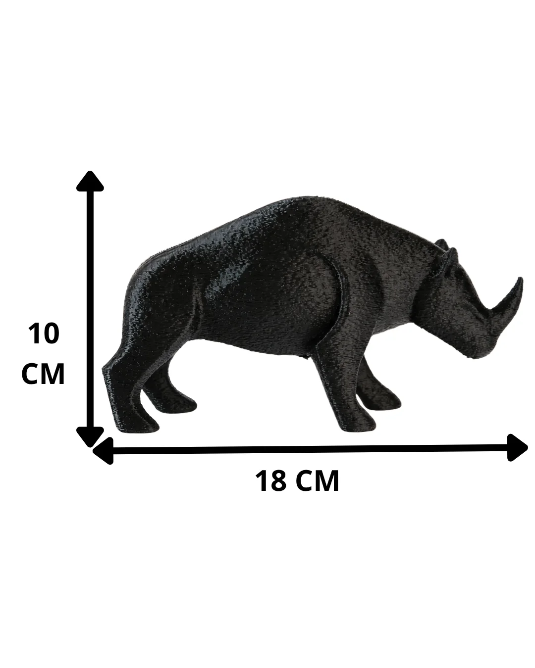 Escultura Rinoceronte Minimalista 18 cm - Ariz Creativo