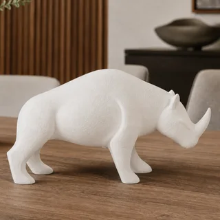 Escultura Rinoceronte Minimalista 18 cm - Ariz Creativo