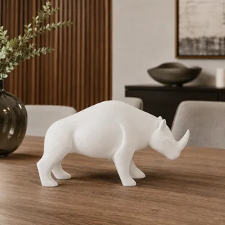 Escultura Rinoceronte Minimalista 18 cm - Ariz Creativo