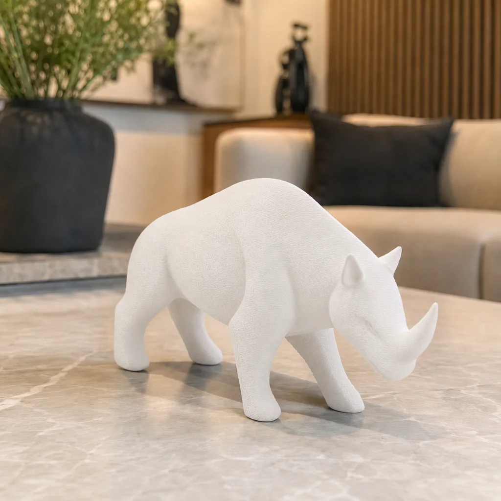 Escultura Rinoceronte Minimalista 18 cm - Ariz Creativo