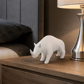 Escultura Rinoceronte Minimalista 18 cm - Ariz Creativo