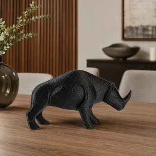 Escultura Rinoceronte Minimalista 18 cm - Ariz Creativo