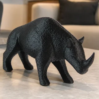 Escultura Rinoceronte Minimalista 18 cm - Ariz Creativo