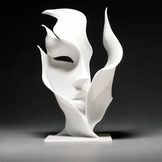 Escultura Rostro de Mujer Abstracto - Ariz Creativo