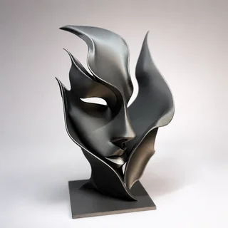 Escultura Rostro de Mujer Abstracto