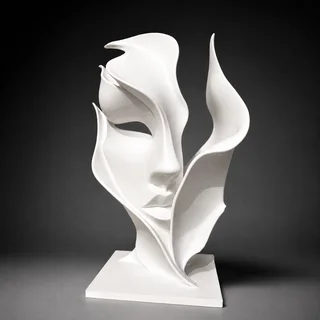 Escultura Rostro de Mujer Abstracto - Ariz Creativo