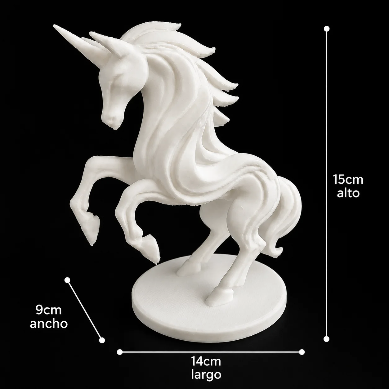 Escultura Unicornio 15 cm - Ariz Creativo