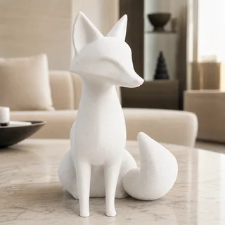 Escultura Zorro Minimalista 15 cm - Ariz Creativo