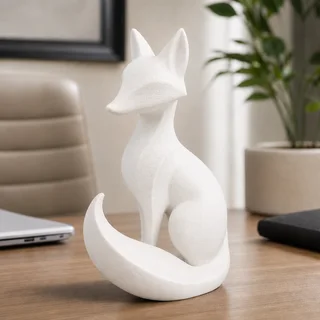 Escultura Zorro Minimalista 15 cm