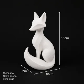 Escultura Zorro Minimalista 15 cm - Ariz Creativo