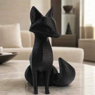 Escultura Zorro Minimalista 15 cm - Ariz Creativo