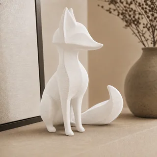 Escultura Zorro Minimalista 15 cm - Ariz Creativo