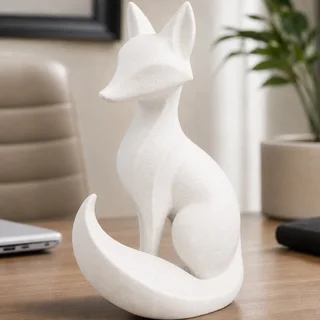 Escultura Zorro Minimalista 15 cm - Ariz Creativo