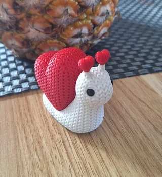 Figura Caracol Corazón Estilo Crochet - Ariz Creativo