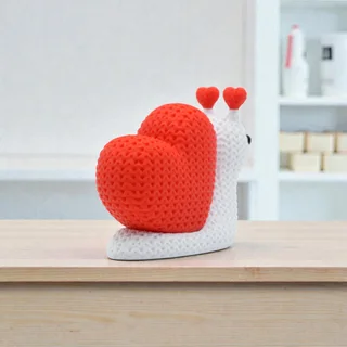 Figura Caracol Corazón Estilo Crochet - Ariz Creativo