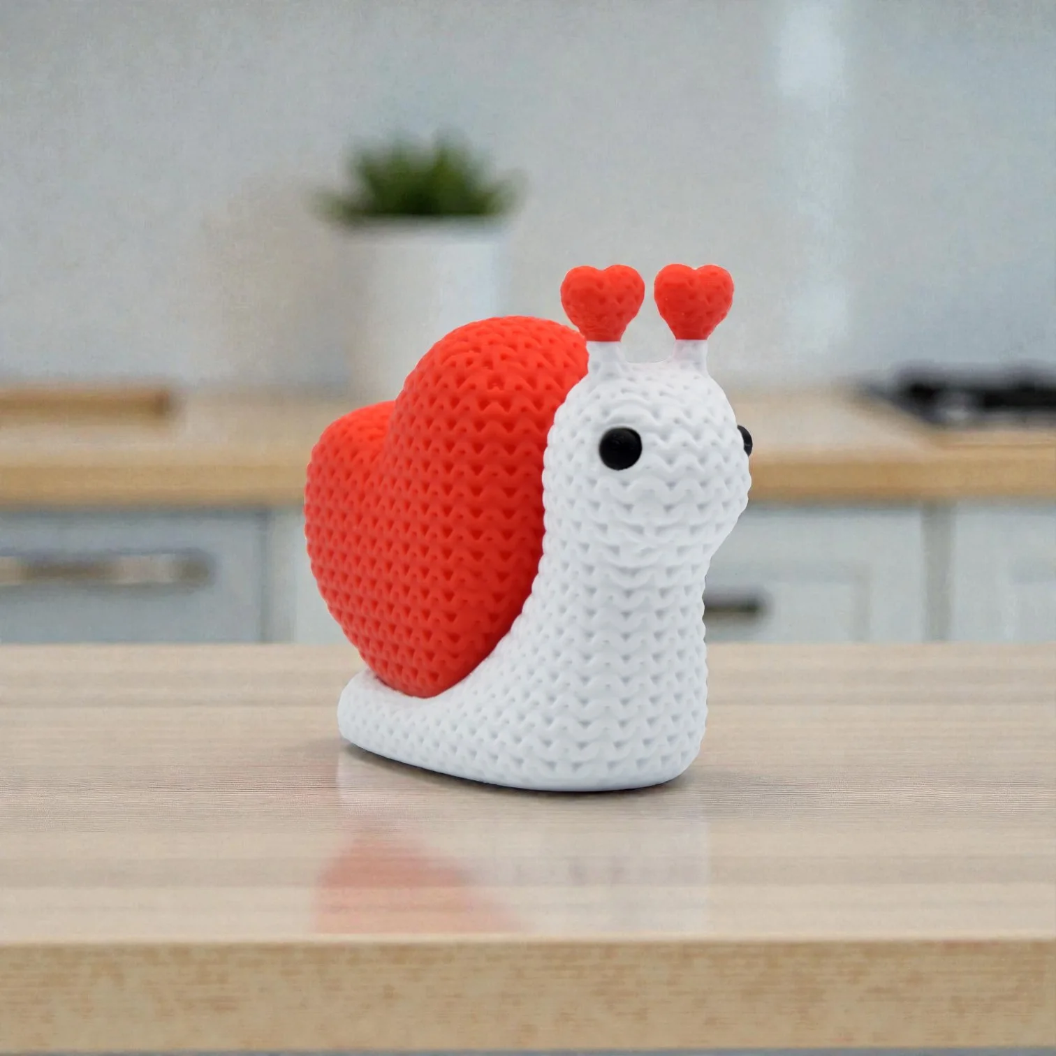 Detalle de Figura Caracol Corazón Estilo Crochet