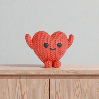 Figura Corazón Estilo Crochet - Ariz Creativo