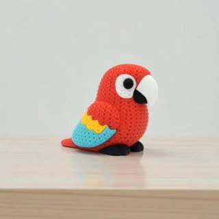 Figura Guacamaya Estilo Crochet - Ariz Creativo
