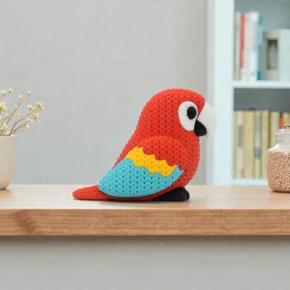 Figura Guacamaya Estilo Crochet - Ariz Creativo