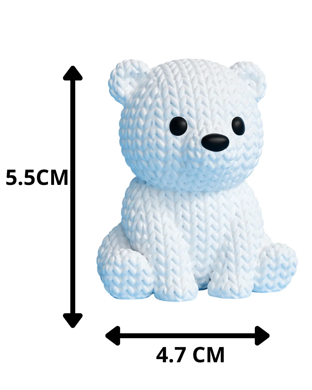 Figura Oso Polar Estilo Crochet - Ariz Creativo
