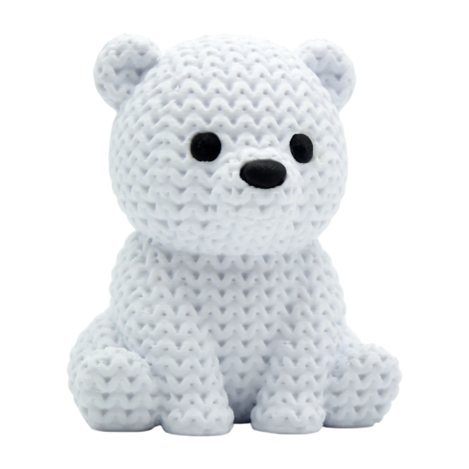 Figura Oso Polar Estilo Crochet - Ariz Creativo
