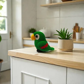 Figura Perico Estilo Crochet - Ariz Creativo