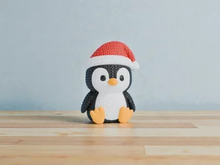 Figura Pingüino Estilo Crochet - Ariz Creativo