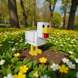 Figura Pollo de Minecraft 9 cm - Ariz Creativo