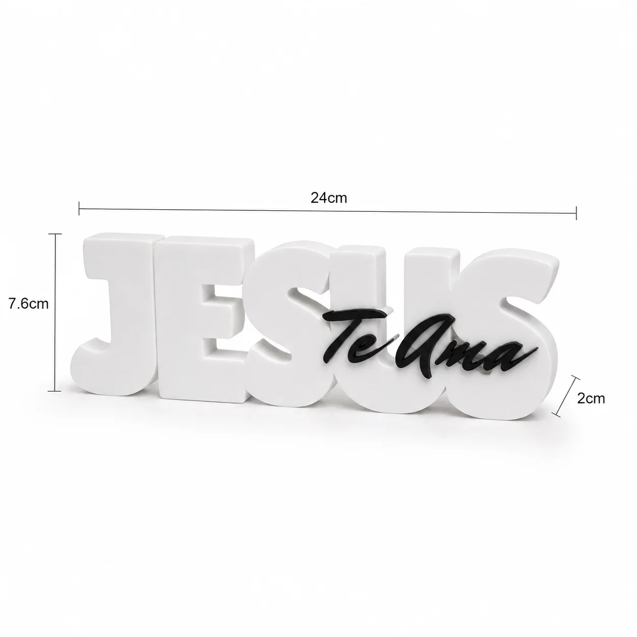 Letrero Jesús Te Ama 24 cm - Ariz Creativo