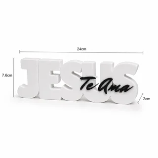 Letrero Jesús Te Ama 24 cm - Ariz Creativo