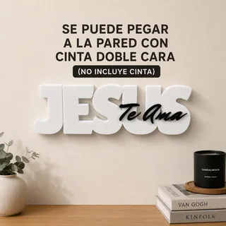 Letrero Jesús Te Ama 24 cm - Ariz Creativo