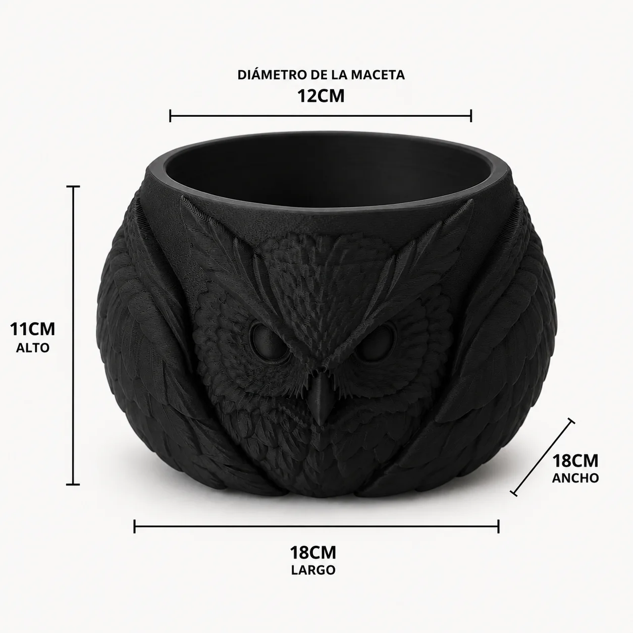Maceta Búho Decorativa - Ariz Creativo