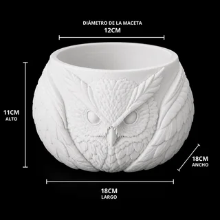 Maceta Búho Decorativa - Ariz Creativo