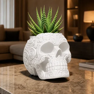 Maceta Calavera Gótica - Ariz Creativo