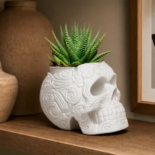 Maceta Calavera Gótica - Ariz Creativo