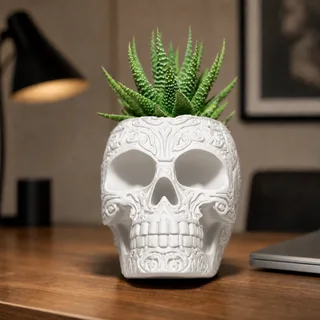 Maceta Calavera Gótica - Ariz Creativo